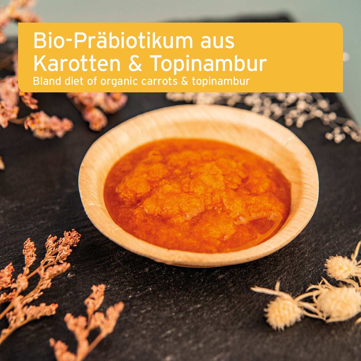 Bio Morosan Schonkost für Hunde aus Karotten und Topinambur.
