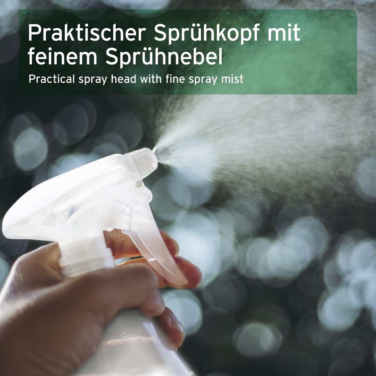 Praktischer Sprühkopf des Bremsen-EX Sprays mit feinem Sprühnebel in Aktion.
