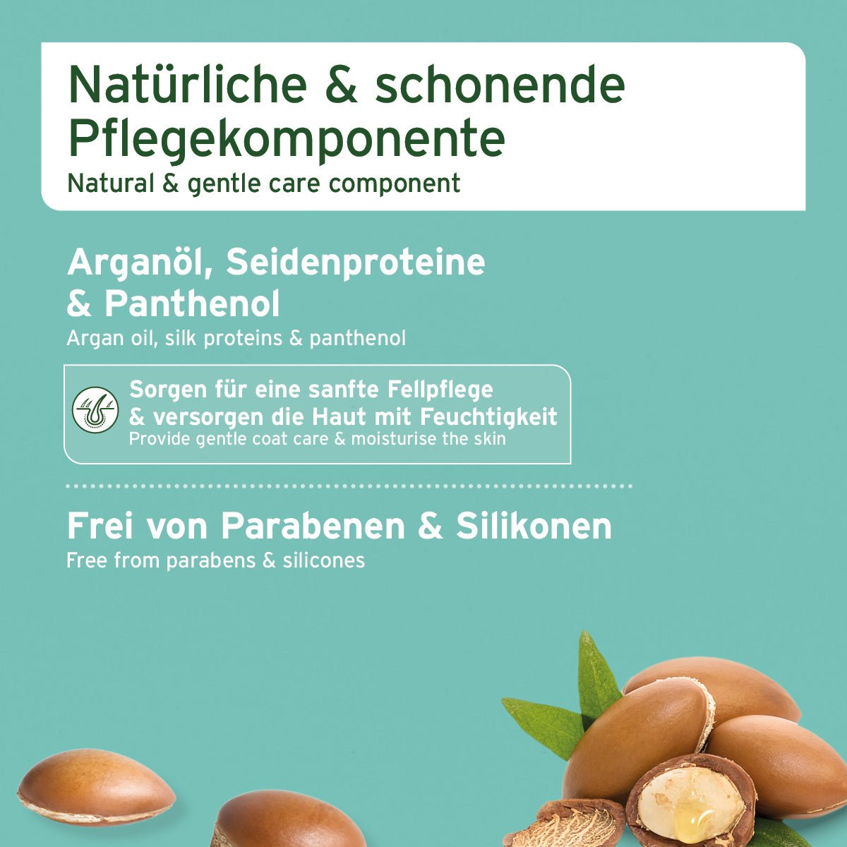 Fellgeruch STOP Spray mit Arganöl und Seidenproteinen gegen unangenehme Haustiergerüche ohne Parabene und Silikone