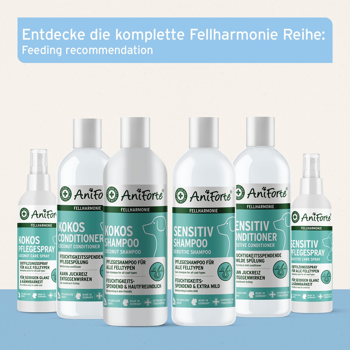 Fellglanz-Set für Hunde mit natürlichen Ölen und Vitaminen für gesundes, glänzendes Fell