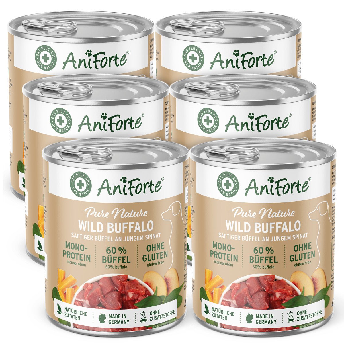Nassfutter Wild Buffalo – "Büffel mit Spinat" - AniForte