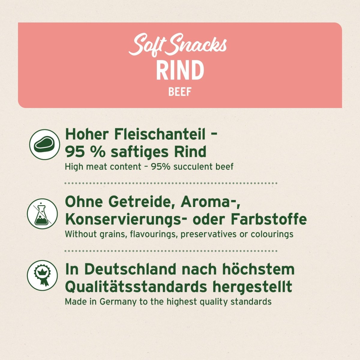 AniForte® Soft Snack Rind weiche Rindfleischwürfel für Katzen ohne Getreide