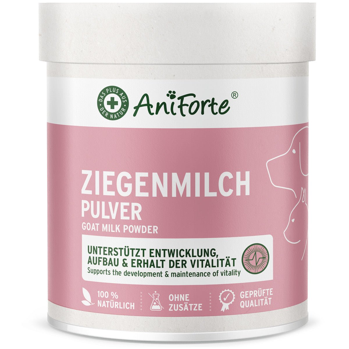 Ziegenmilch Pulver für Hunde und Katzen, hochwertige Nährstoffe, bekömmliche Proteine, ohne Zusätze, für alle Altersstufen