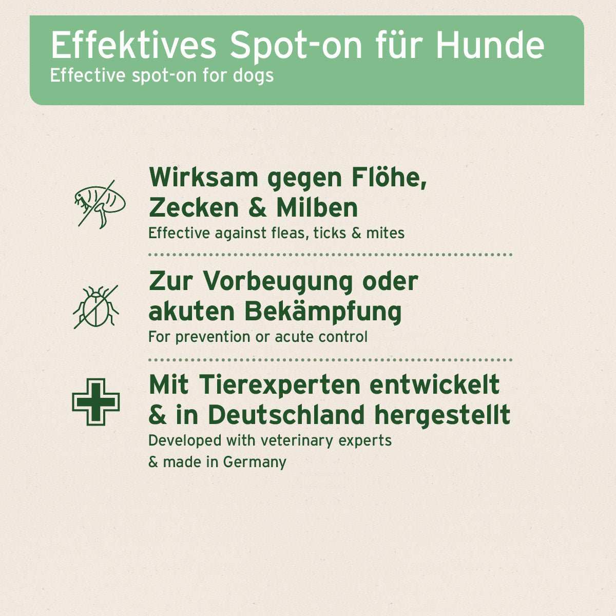 Informationen zum Ectoprotex Spot - on für Hunde. 
