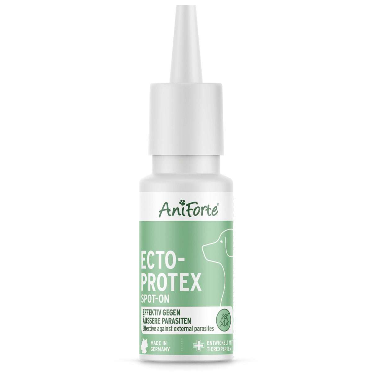 Ectoprotex Spot-on für Hunde, effektives Mittel gegen Zecken, Flöhe und Milben, geeignet für Welpen ab 8 Wochen.