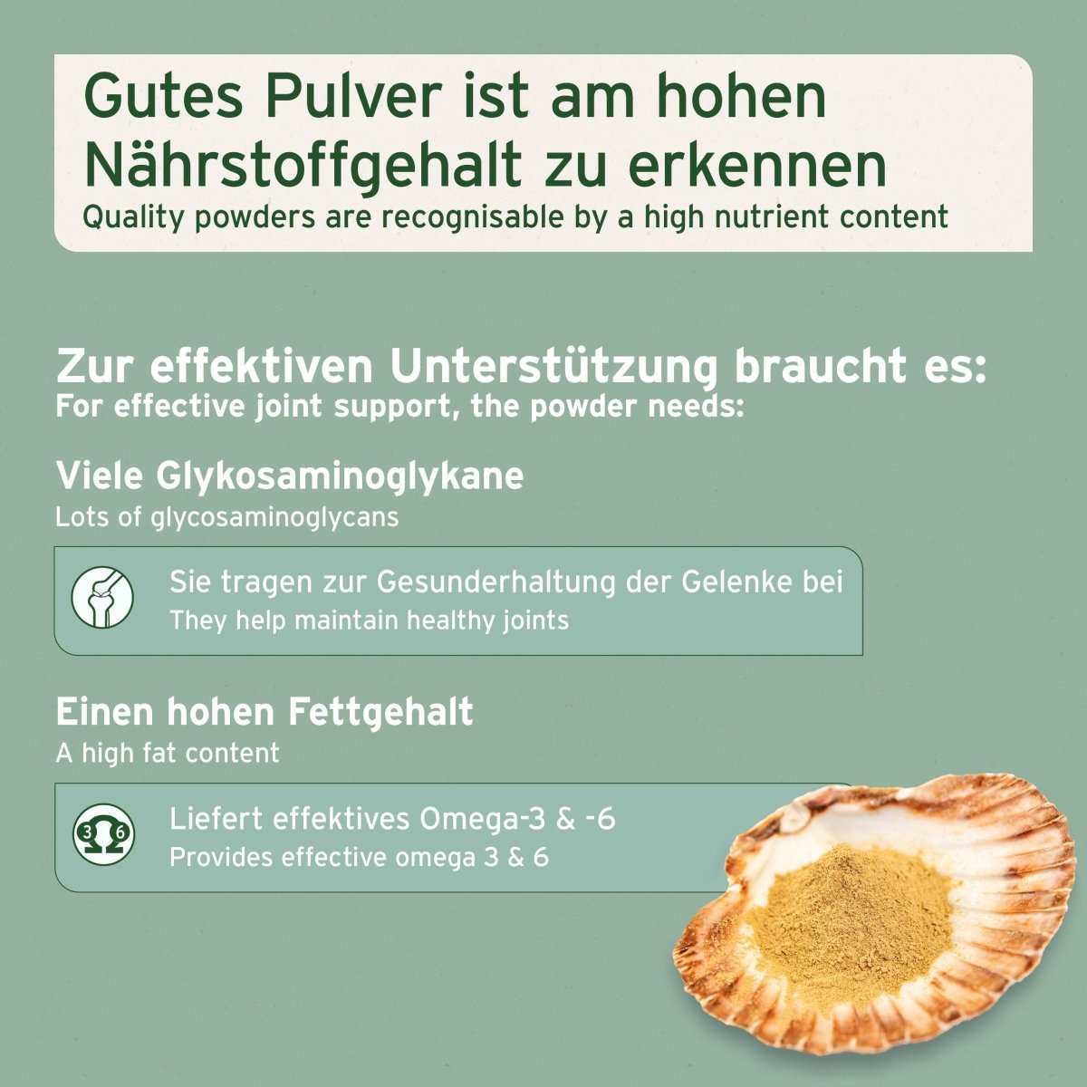 Grünlippmuschel Kapseln für Hunde zur Unterstützung von Gelenken und Knorpel, hoher Nährstoffgehalt, enthält Omega-3- und -6-Fettsäuren.