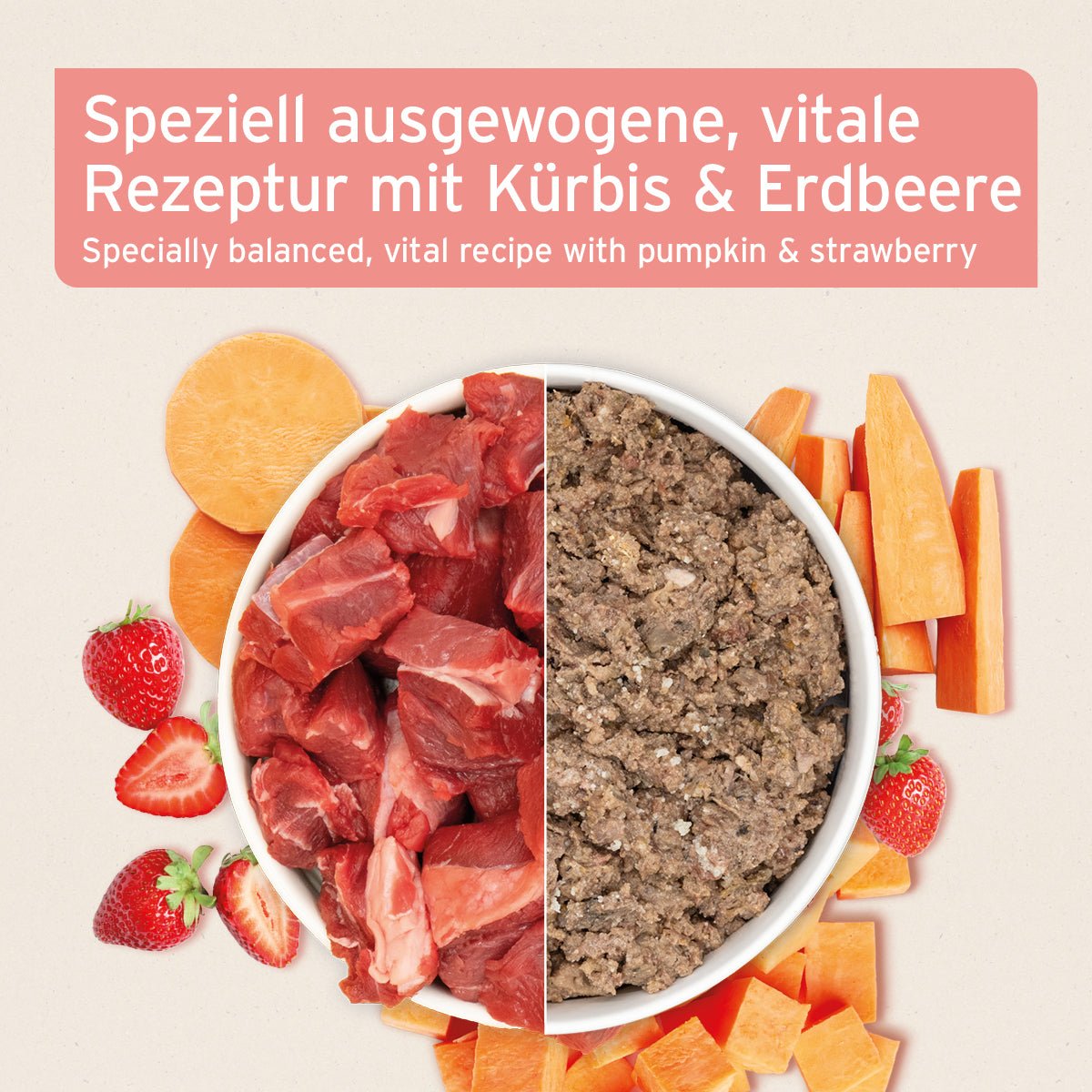 AniForte Nassfutter JuniorMenue Rind mit Süßkartoffeln für Welpen, getreidefrei und natürlich